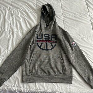 Men's USA Basketball Nike Heathered Charcoal Spotlight Pullover Hoodie